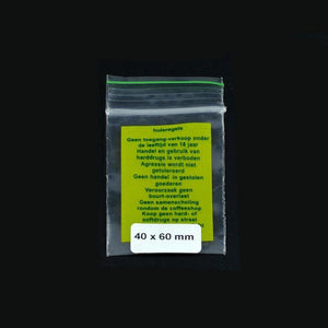 Ziplock Bag 40x60mm  0,07mm  Huisregels - ABK Usa