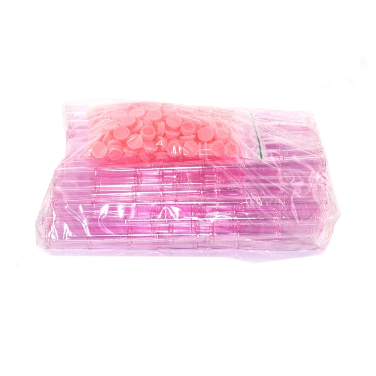 Plastic Tubes Hard Transparant Pink 112mm - ABK Usa