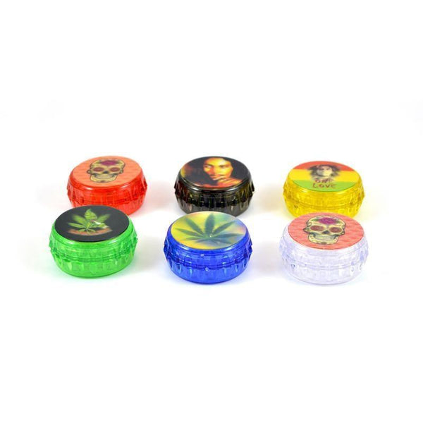 Mini Plastic Grinders 2 Parts Mix Colors (JL-237J) - ABK Usa