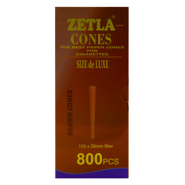 Pre-Rolled Cones Zetla King Size De Luxe Brown - ABK Usa