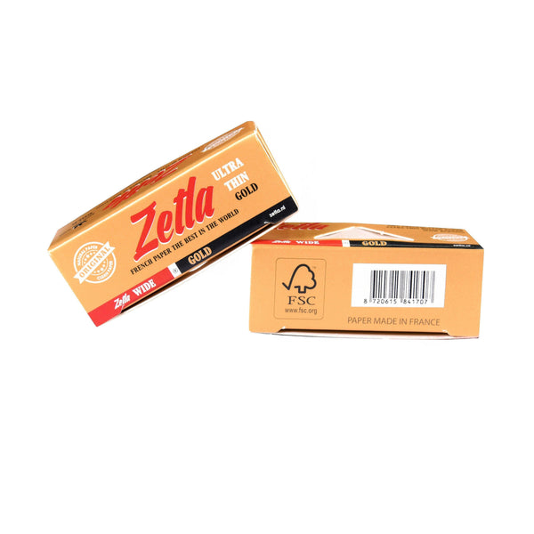 Zetla Rolling Papers Gold  Rolls K/S Wide - ABK Usa