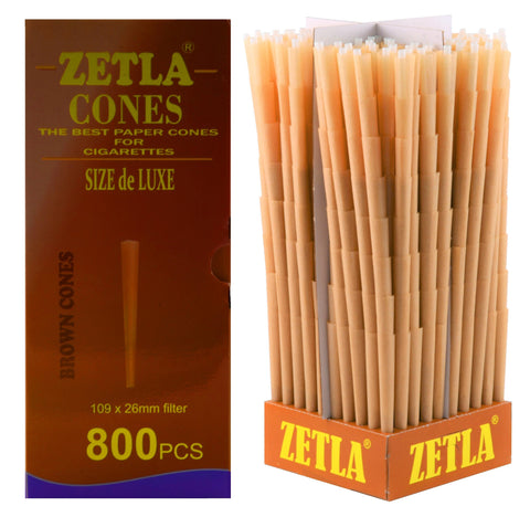 Pre-Rolled Cones Zetla King Size De Luxe Brown - ABK Usa