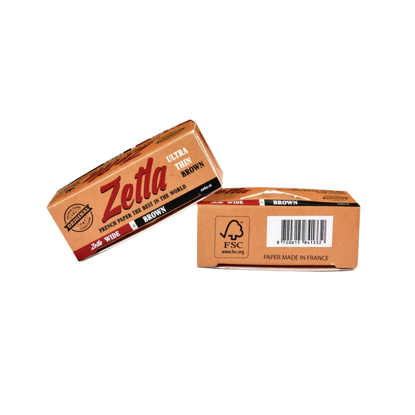 Zetla Rolling Papers Brown Rolls K/S Wide - ABK Usa