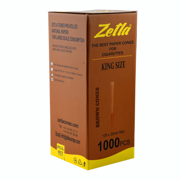 Pre-Rolled Cones Zetla King Size Brown - ABK Usa