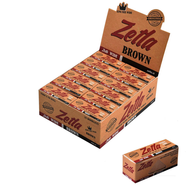 Zetla Rolling Papers Brown Rolls K/S Wide - ABK Usa