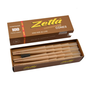 Pre-Rolled Cones Zetla Brown King Size Deluxe 100 - ABK Usa