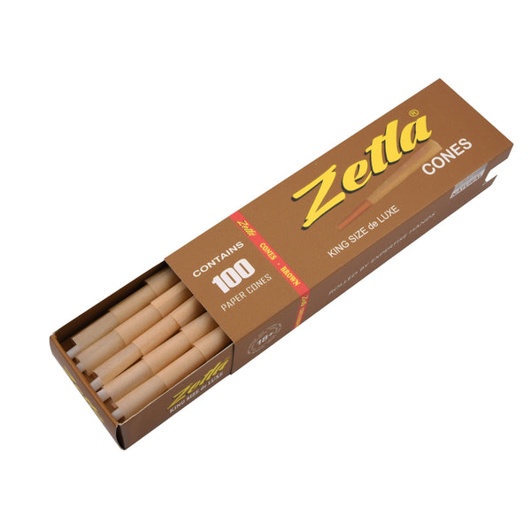 Pre-Rolled Cones Zetla Brown King Size Deluxe 100 - ABK Usa