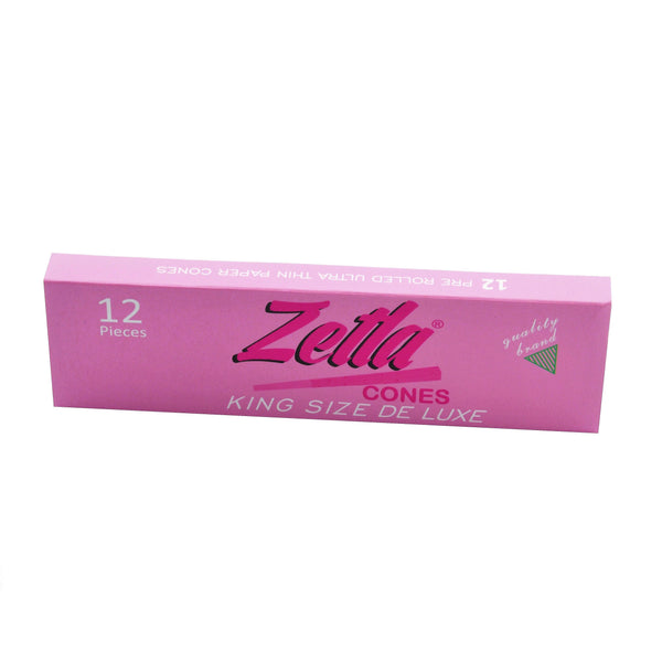 Pre-Rolled Cones Zetla King Size De Luxe Pink 12/14 - ABK Usa