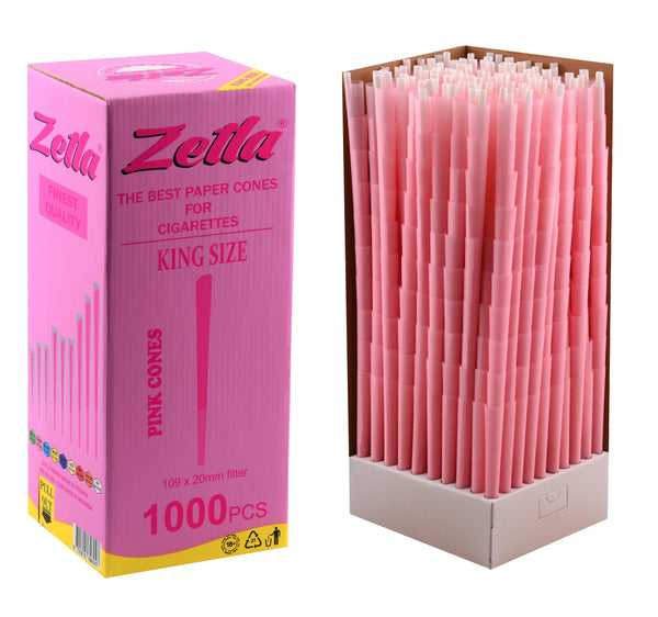 Pre-Rolled Cones Zetla King Size Pink (1000 Pcs) - ABK Usa