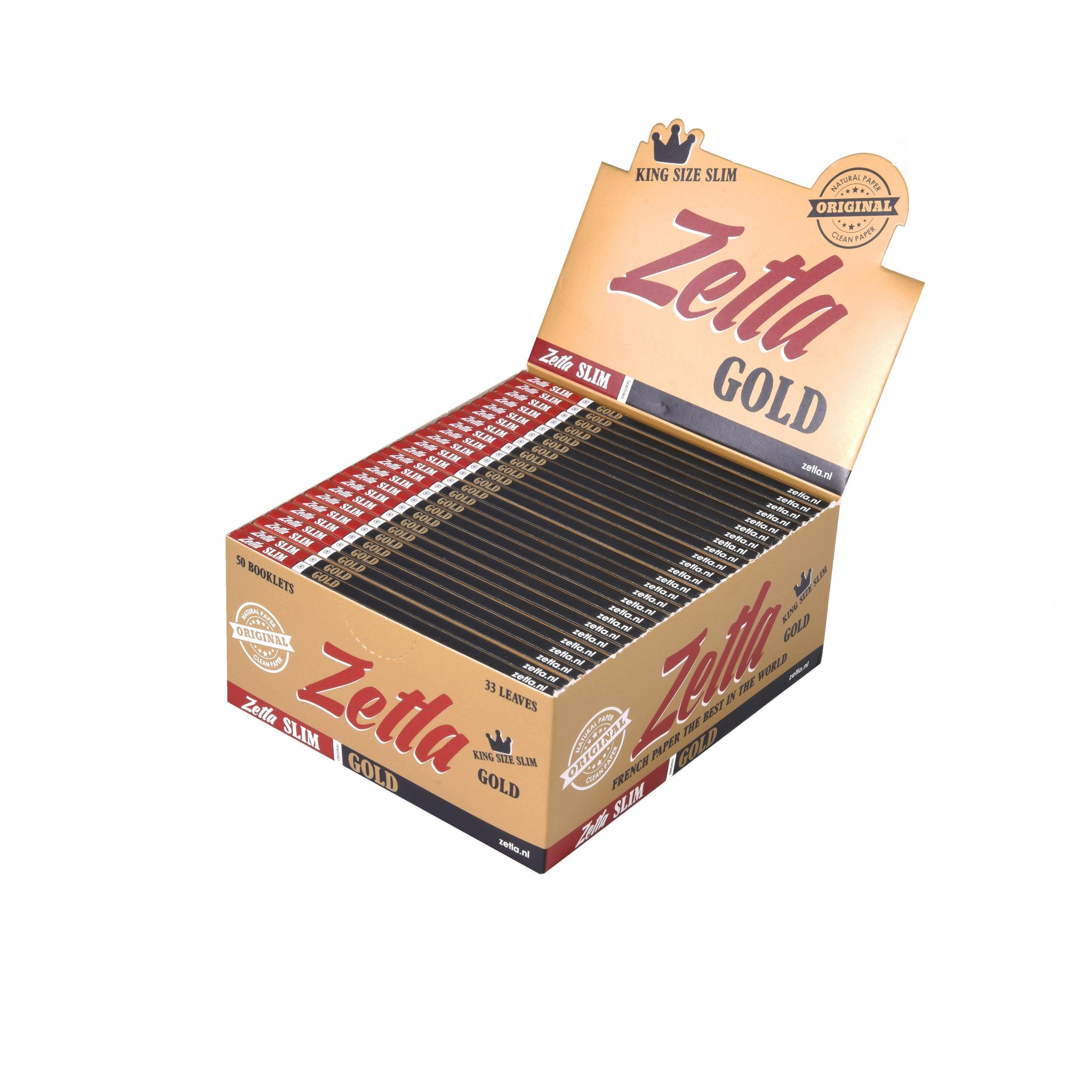 Zetla Rolling Papers Gold King Size Slim - ABK Usa